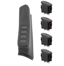 Load image into Gallery viewer, Rugged Ridge A-Pillar 4 Switch Pod Kit Black LHD JK