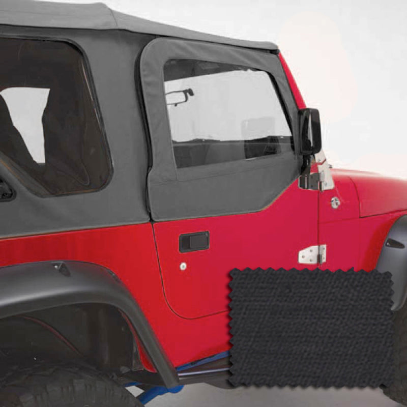 Rugged Ridge Upper Soft Door Kit Black Diamond Jeep Wrangler
