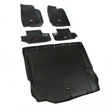 Load image into Gallery viewer, Rugged Ridge Floor Liner Front/Rear/Cargo Black Jeep Wrangler JK 2 Dr