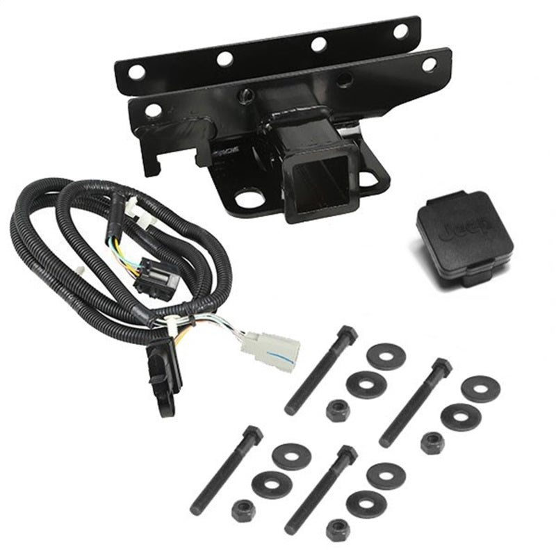 Rugged Ridge Receiver Hitch Kit Jeep Logo Jeep Wrangler