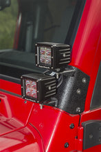 Load image into Gallery viewer, Rugged Ridge Jeep Wrangler TJ Textured Black Dual A-Pillar Light Mount