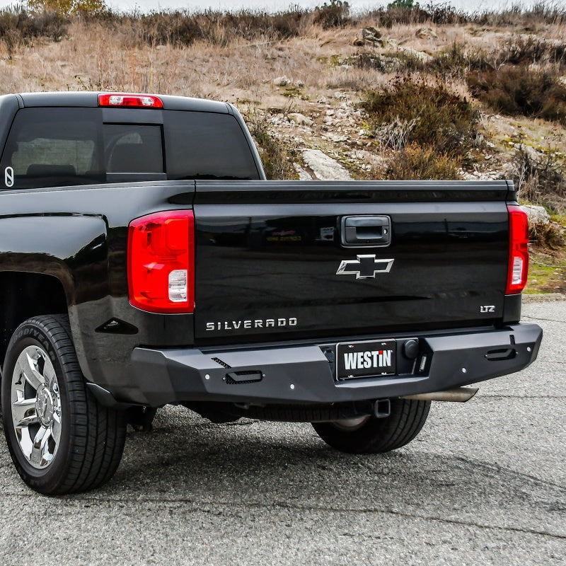Westin 14+ Chevy Silverado 1500 Pro-Series Rear Bumper - Textured Black