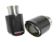 Load image into Gallery viewer, aFe MACH Force-XP 4-1/2in Carbon Fiber OE Replacement Exhaust Tips - 2015+ Dodge Charger/Hellcat