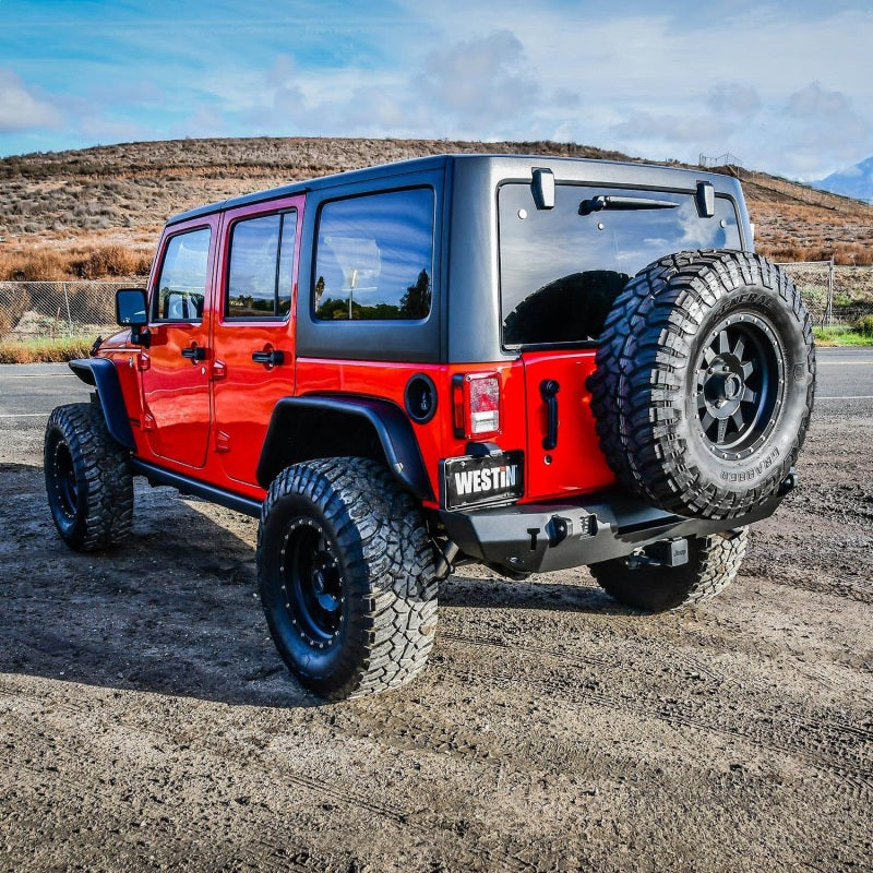 Westin 07+ Jeep Wrangler JK WJ2 Rear Bumper - Textured Black