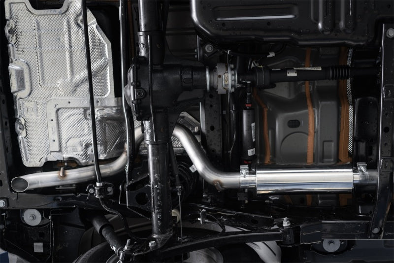 MBRP Jeep Wrangler JL 2.5in Single Rear Exit Cat Back Exhaust - Aluminum