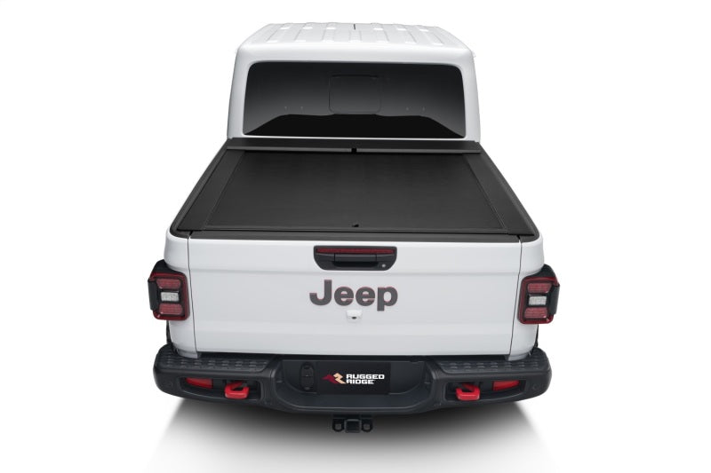 Rugged Ridge Armis Retractable Locking Bed Cover w/o Trail Rails Jeep Gladiator JT