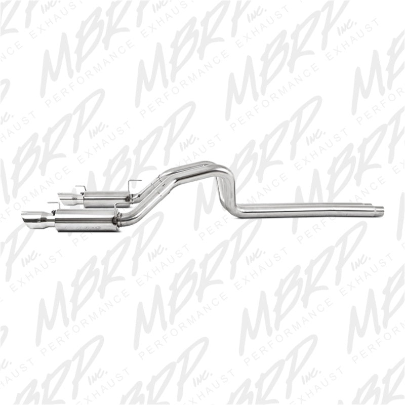 MBRP Ford Shelby GT500 / GT Dual Split Rear Race Version, T409 4in Tips Exhaust System
