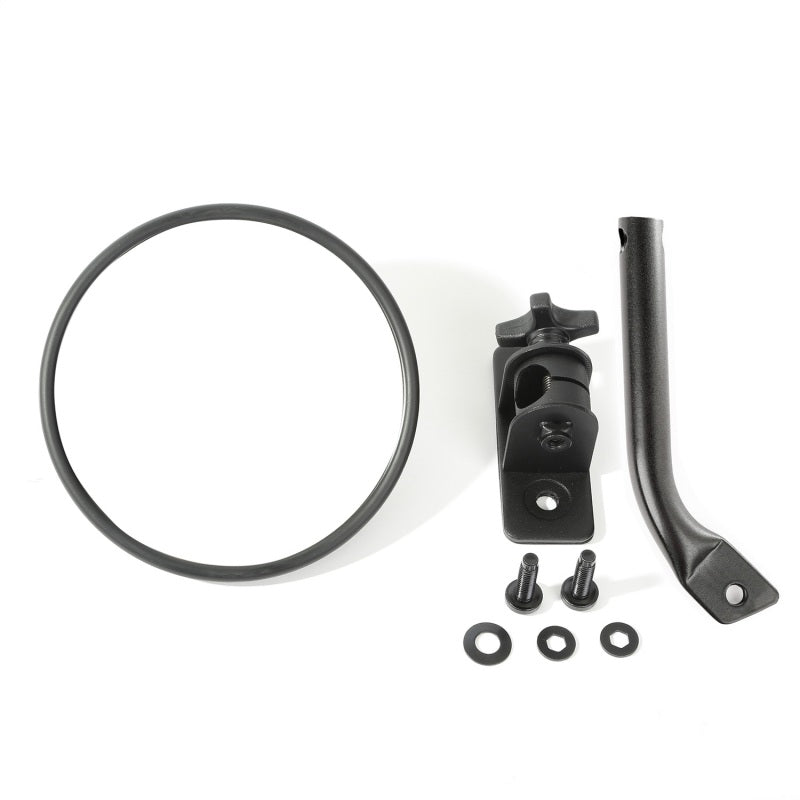 Rugged Ridge Jeep Wrangler Textured Black Round Stubby Trail Mirror
