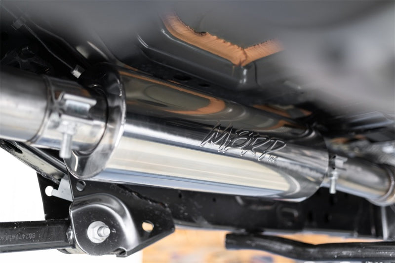 MBRP Jeep Wrangler JL 2.5in Single Rear Exit Cat Back Exhaust - Aluminum