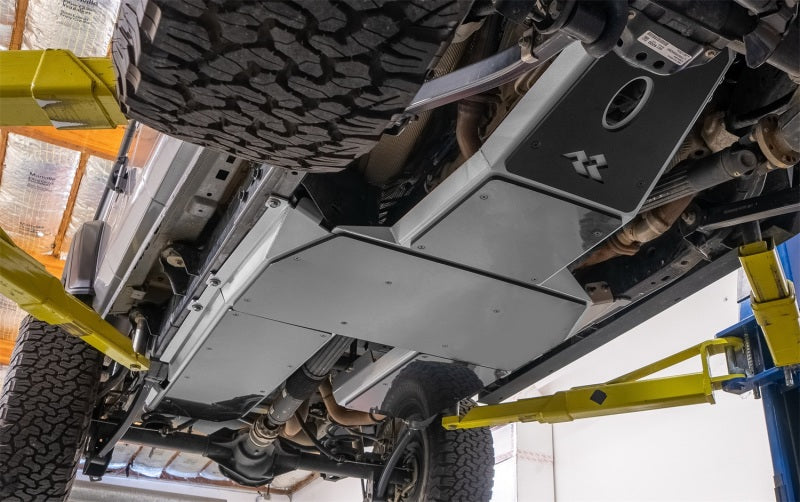 Rugged Ridge Jeep Wrangler JLU 4dr Alum. Skid Plate for Gas Tank/Exhaust - Tex. Blk