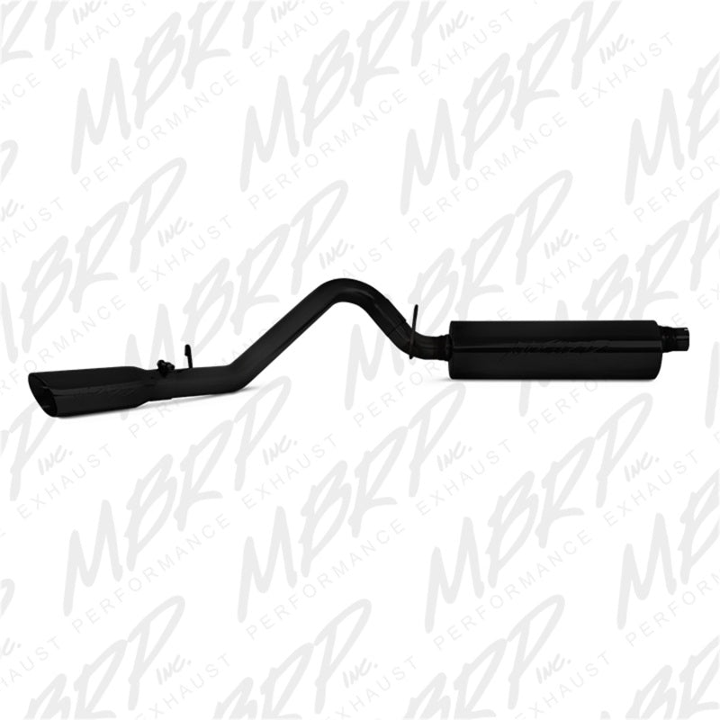 MBRP Jeep Wrangler (TJ) Inline-4 2.5L, Inline-6 4.0L 2 1/2in Cat Back Single Side Black Coated