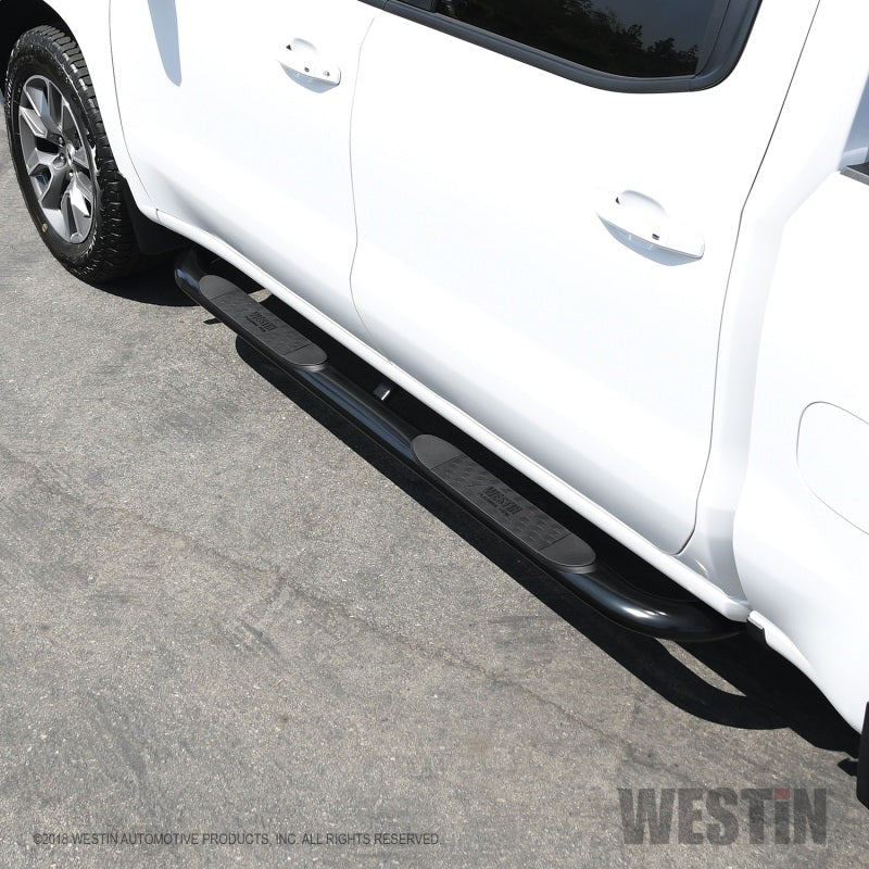 Westin Chevrolet Silverado/Sierra 1500 Crew Cab Platinum 4 Oval Nerf Step Bars - Black