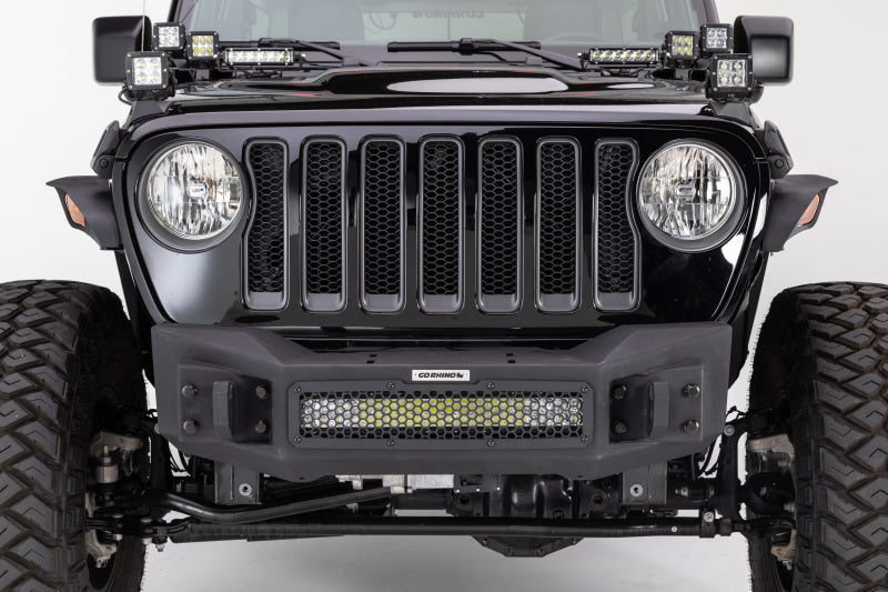 Go Rhino Jeep Wrangler JL/JLU/JK/JKU/Gladiator JT Rockline Front Stubby Bumper
