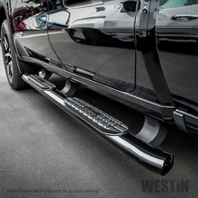 Load image into Gallery viewer, Westin 19+ Chevrolet/GMC Silverado/Sierra 1500 Double Cab PRO TRAXX 4 Oval Nerf Step Bars - Black