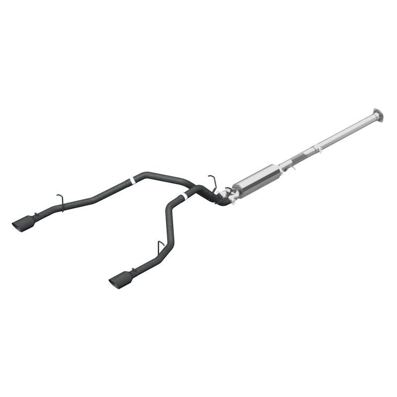 MBRP Ram 1500 5.7L (CrewCab/Quad Cab ONLY) 2.5in CB Dual Split Rear w/4.5in Tip - Blk Coated