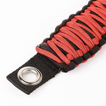 Load image into Gallery viewer, Rugged Ridge Paracord A-Pillar Grab Handle Red Jeep Wrangler JK