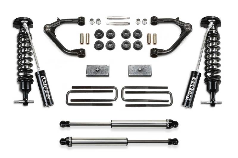Fabtech 19+ GM C/K1500P/U 3in Uniball UCA Sys w/Dl 2.5 Resi& 2.25