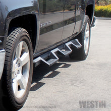 Load image into Gallery viewer, Westin 14+ Chevrolet Silverado 1500 DC 6.5ft Bed HDX Drop W2W Nerf Step Bars - Tex. Blk