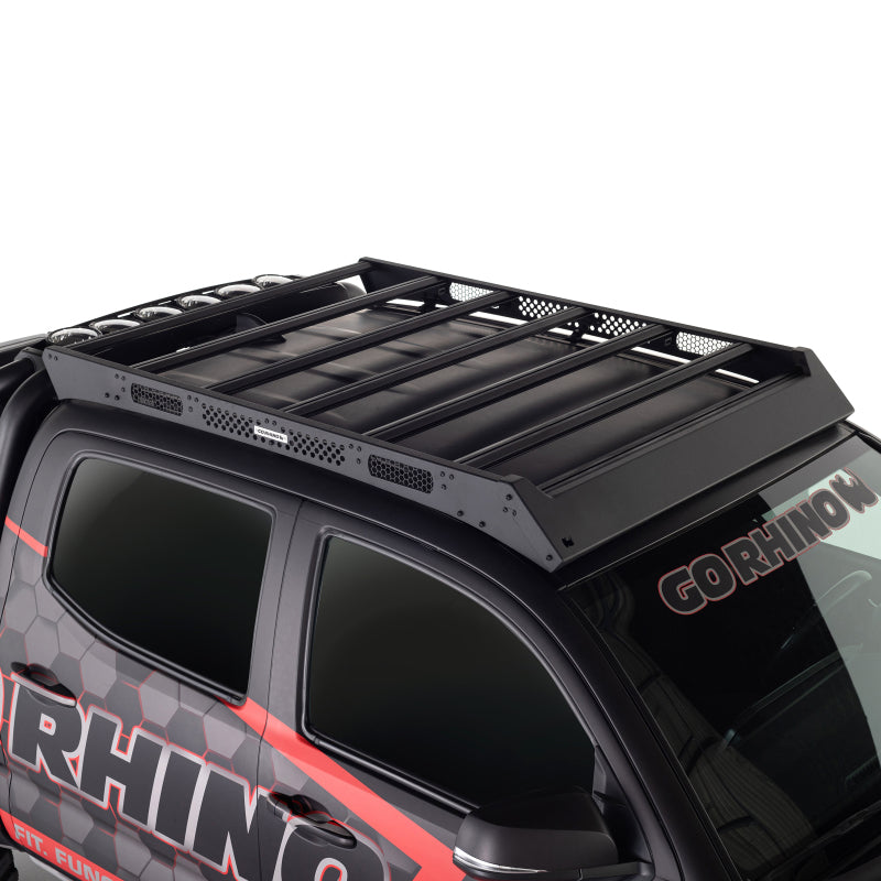 Go Rhino Toyota Tacoma DC Ceros Low Profile Roof Rack - Tex. Blk