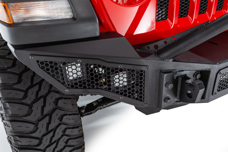 Go Rhino Jeep Wrangler JL/JLU/JK/JKU/Gladiator JT Rockline Full Width Bumper w/ Overrider