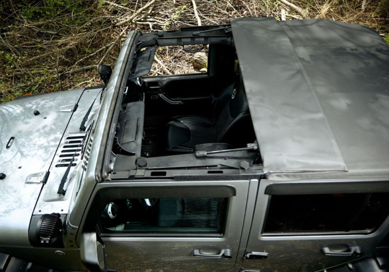 Rampage Jeep Wrangler(JK) Unlimited 4-Door Trailview Tonneau Top - Black Diamond
