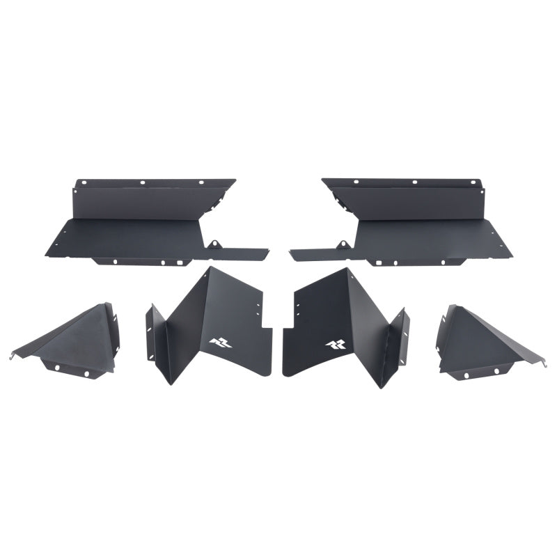 Rugged Ridge Inner Fender Liners Rear Aluminum Black Jeep Gladiator JT