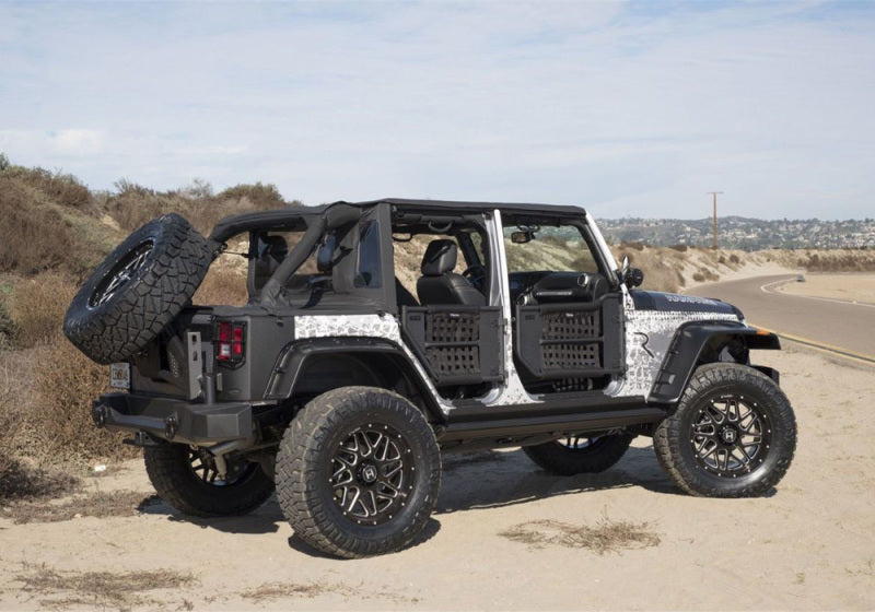 Rampage Jeep Wrangler(JK) Unlimited 4-Door Trailview Tonneau Top - Black Diamond
