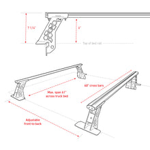 Load image into Gallery viewer, Go Rhino Jeep Gladiator JT/Toyota Tacoma/Nissan Frontier XRS Cross Bars Kit - Tex. Blk
