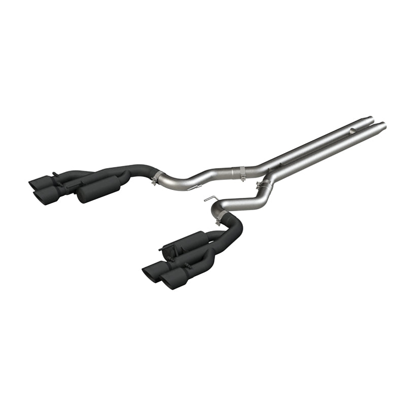 MBRP Ford Mustang GT 5.0 3in Cat Back Quad Tip Race Version - Black