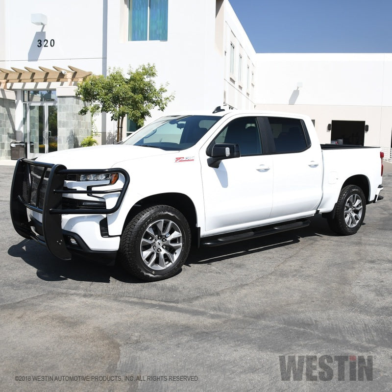 Westin Chevrolet Silverado/Sierra 1500 Crew Cab Platinum 4 Oval Nerf Step Bars - Black