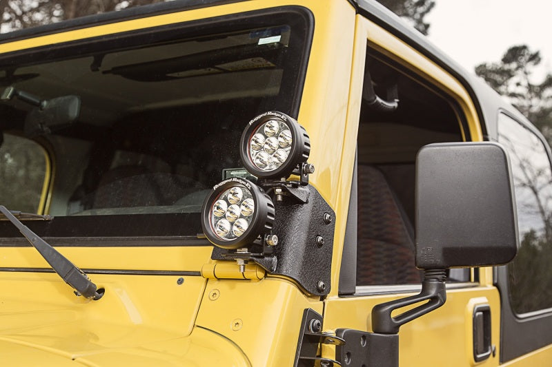 Rugged Ridge Jeep Wrangler TJ/LJ 3.5in Round Dual A-Pillar LED Kit