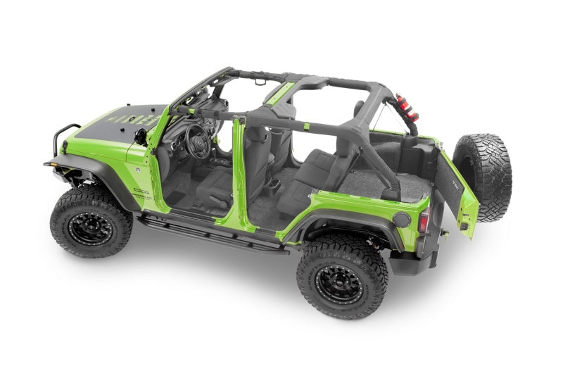 BedRug 07-18 Jeep JK Unlimited 4Dr Front 4pc Floor Kit (Incl Heat Shields)