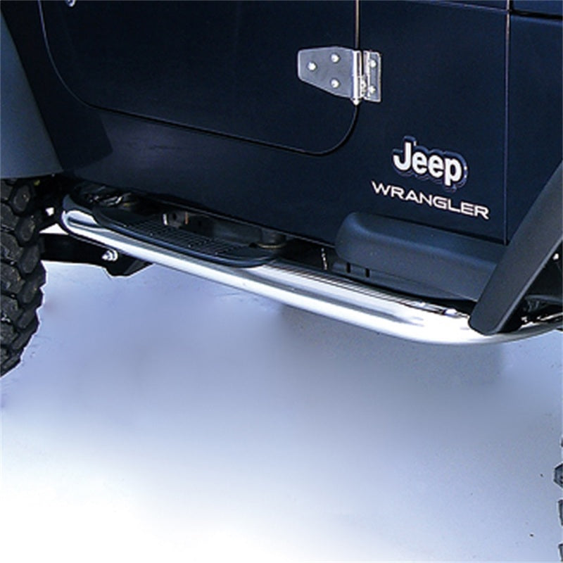 Rugged Ridge 3-In Round Tube Steps SS TJ