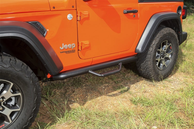 Rugged Ridge Spartan Nerf Bar Textured Black Jeep Wrangler JL 2 Door