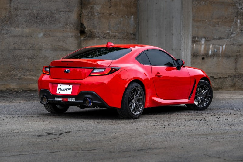 MBRP Subaru BRZ 2.4L/Toyota GR86 2.4L 2.5in Dual Split Rear Exit w/5in OD Burnt End Tips - T304
