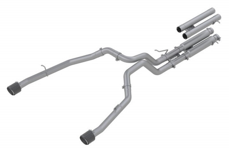 MBRP Ram TRX 6.2 S/C 3in Catback Dual Rear Carbon Fiber Tips(Race)- T304