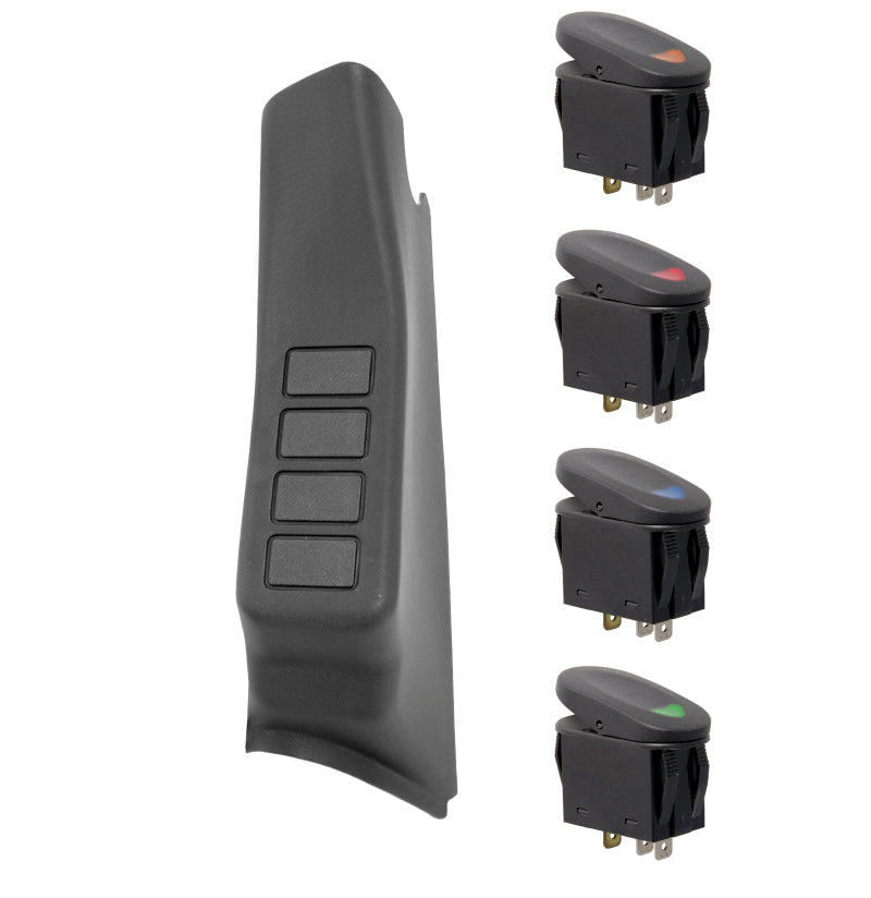 Rugged Ridge A-Pillar Switch Pod Kit Black LHD (JK)