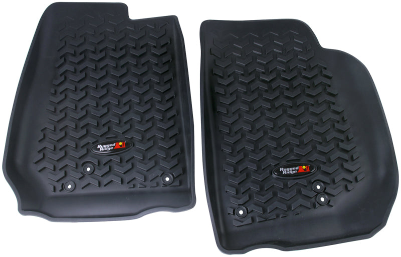 Rugged Ridge Floor Liner Front Black Jeep Wrangler Unlimited JK 4 Dr