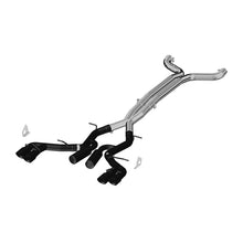 Load image into Gallery viewer, MBRP Chevy Camaro V8 6.2L 6spd 3in Black Race Dual Cat Back w/ 4.5in Quad Dual Wall Tips