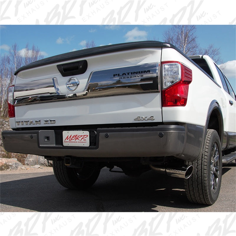 MBRP Nissan Titan XD 5.0L 4in Filter Back Single Side Exit Alum Exhaust System