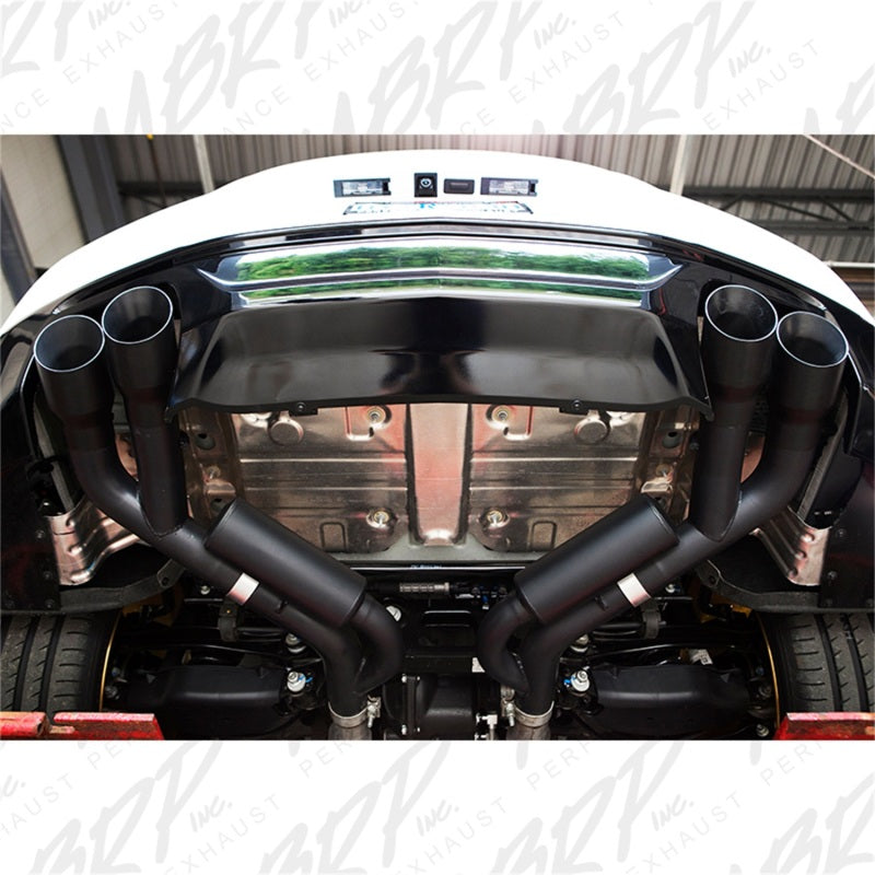 MBRP Ford Mustang GT 2.5in Black Coated Non Active Dual Axle Back Exhaust - 4in Dual Wall Tips