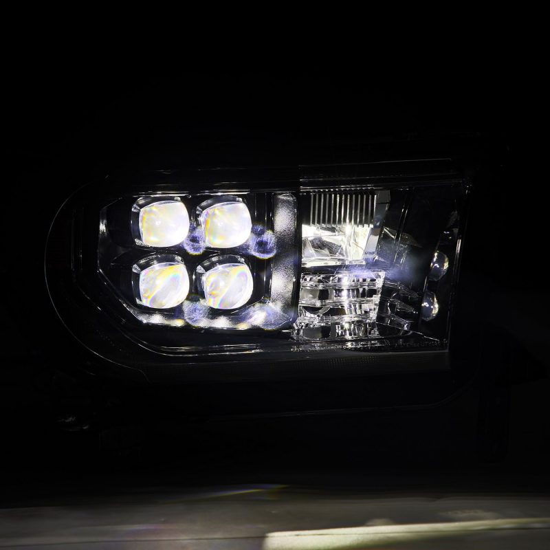 AlphaRex 07-17 Toyota Tundra NOVA LED Proj Headlights Alpha-Black w/Activ Light/Seq Signal/DRL