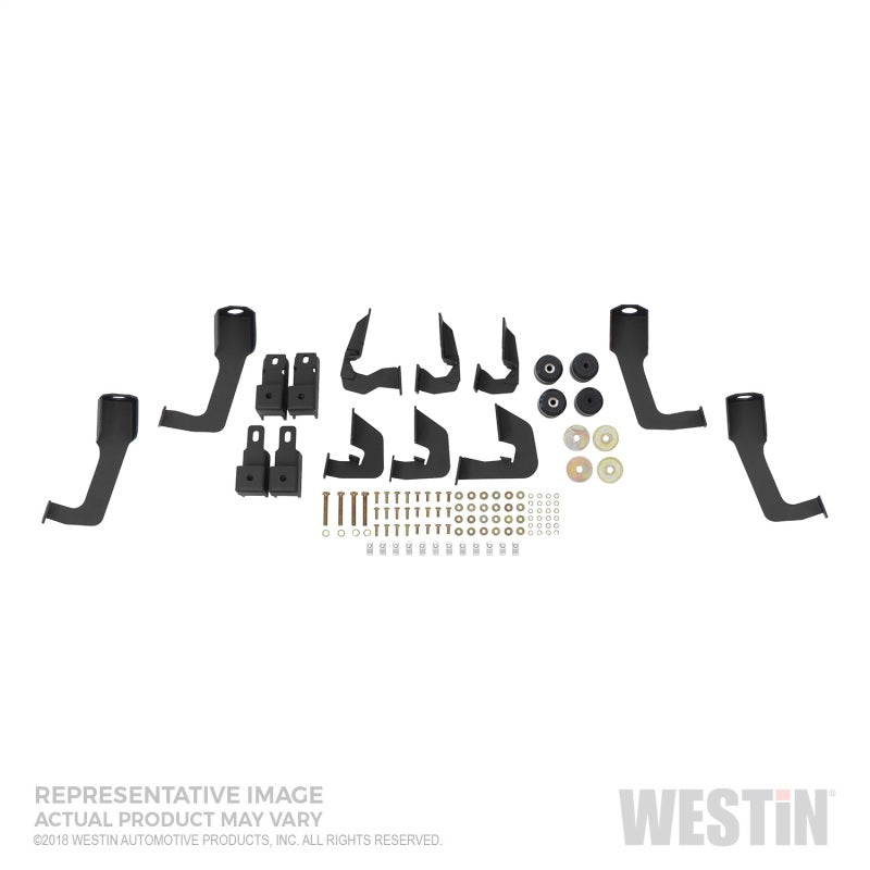 Westin 19+ 1500 Classic CC 5.5ft. Bed HDX Stainless Drop W2W Nerf Step Bars - Tex. Blk