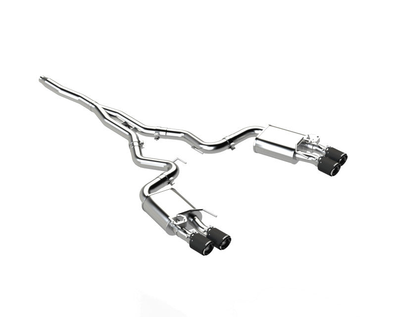 MBRP Ford Mustang 2.3L Ecoboost 3in Cat-Back Exhaust w/ Quad Carbon Fiber SS Tips - T304