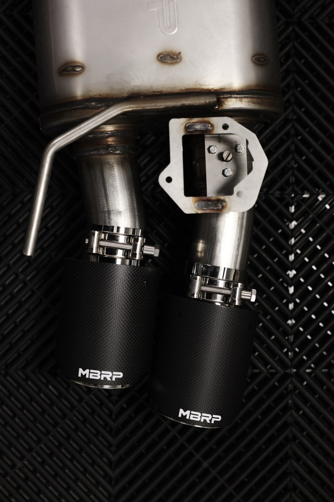MBRP Ford Mustang 2.3L Ecoboost 3in Cat-Back Exhaust w/ Quad Carbon Fiber SS Tips - T304