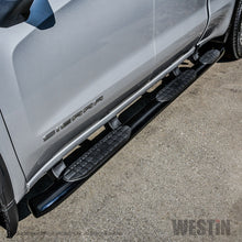 Load image into Gallery viewer, Westin Chevrolet Silverado Double Cab w/ 6.5in Bed PRO TRAXX 5 W2W Oval Nerf Step Bars - Black