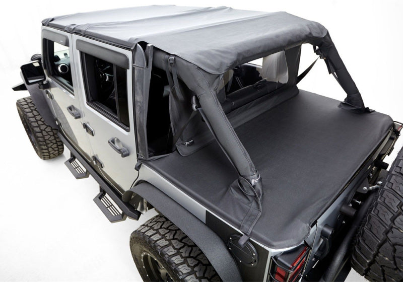 Rampage Jeep Wrangler(JK) Unlimited 4-Door Tonneau Cover - Black Diamond