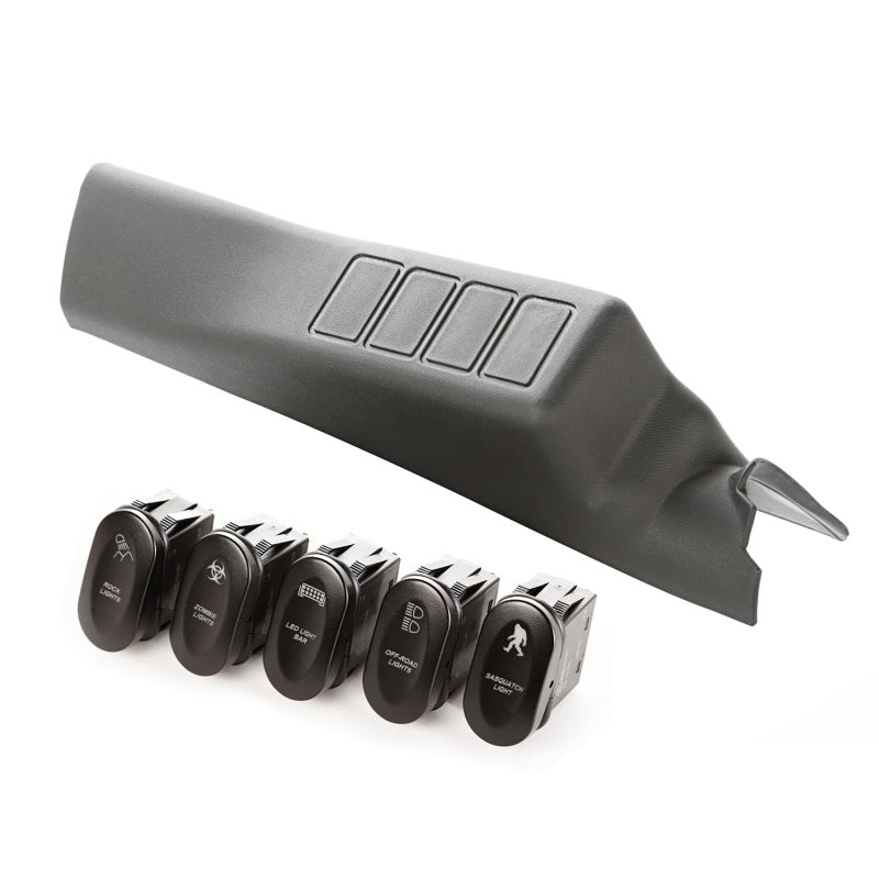 Rugged Ridge Etched A-Pillar 4 Switch Pod Kit LHD JK