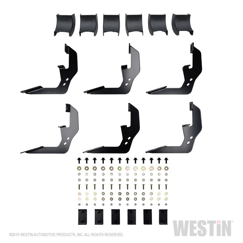 Westin Chevrolet Silverado/Sierra 1500 Crew Cab R5 Nerf Step Bars - Black
