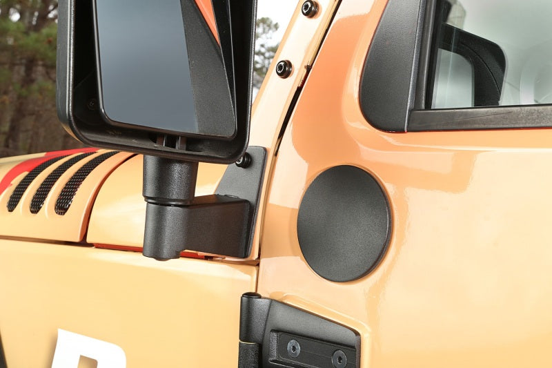 Rugged Ridge Jeep Wrangler JK Textured Black Mirror Relocation Brackets